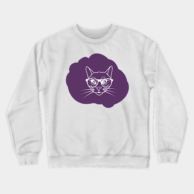 The cat in spectacles Crewneck Sweatshirt by Toozidi T Shirts